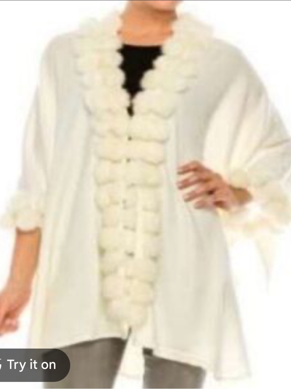NWT Real Fur Creation Shawl One Size Fit Most